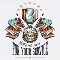 Thank You For Your Service Veteran Button
