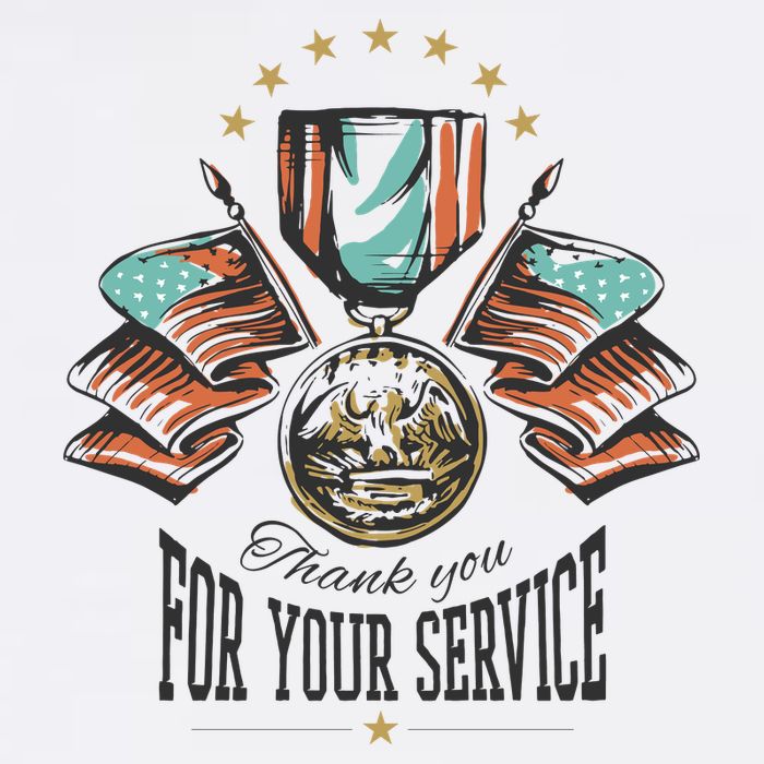 Thank You For Your Service Veteran Button