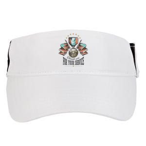 Thank You For Your Service Veteran Adult Drive Performance Visor