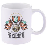 Thank You For Your Service Veteran 11oz C Handle Ceramic Mug