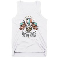 Thank You For Your Service Veteran Tank Top