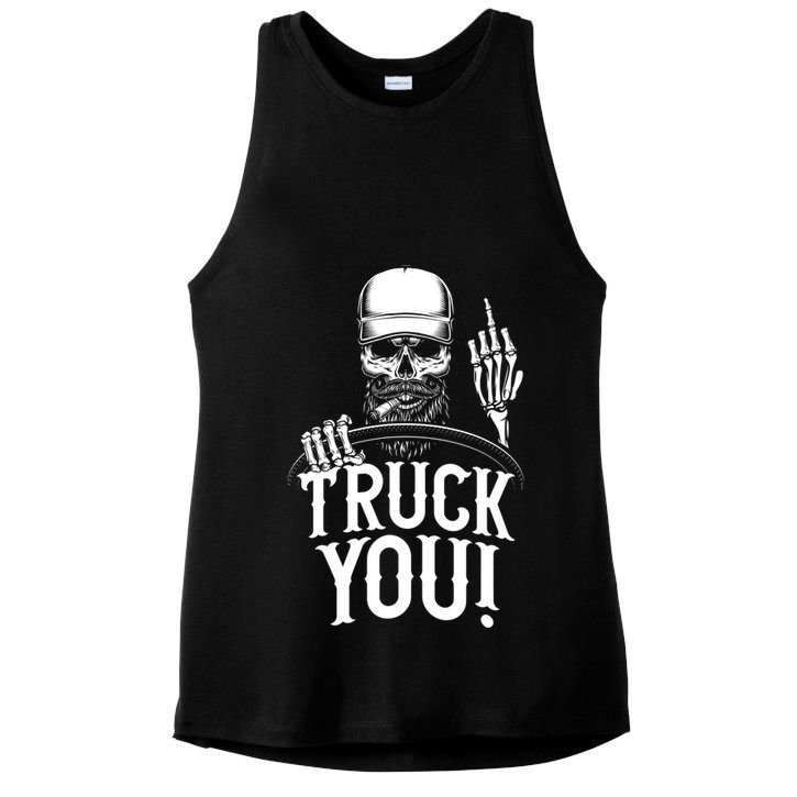 Truck You! Funny Truck Driver Great Gift Ladies PosiCharge Tri-Blend Wicking Tank