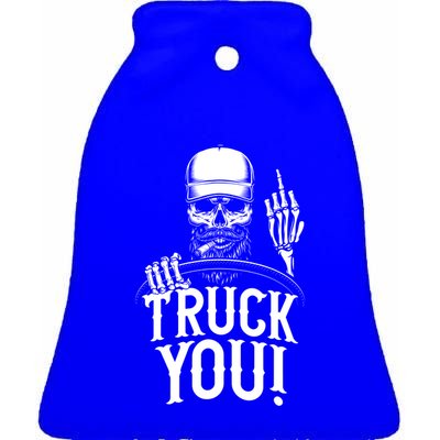 Truck You! Funny Truck Driver Great Gift Ceramic Bell Ornament