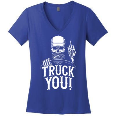 Truck You! Funny Truck Driver Great Gift Women's V-Neck T-Shirt