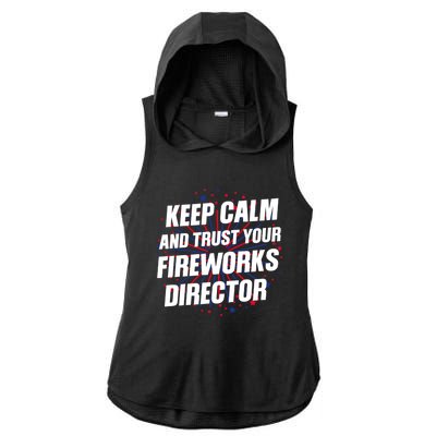 Trust Your Fireworks Director Firework Director Gift Ladies PosiCharge Tri-Blend Wicking Draft Hoodie Tank