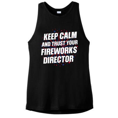 Trust Your Fireworks Director Firework Director Gift Ladies PosiCharge Tri-Blend Wicking Tank