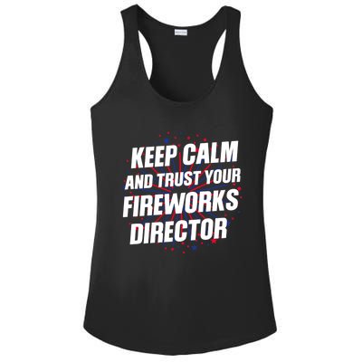 Trust Your Fireworks Director Firework Director Gift Ladies PosiCharge Competitor Racerback Tank