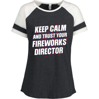 Trust Your Fireworks Director Firework Director Gift Enza Ladies Jersey Colorblock Tee