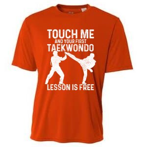 Taekwondo Your First Lesson Is Free Funny Martial Artist Gift Cooling Performance Crew T-Shirt