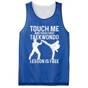 Taekwondo Your First Lesson Is Free Funny Martial Artist Gift Mesh Reversible Basketball Jersey Tank