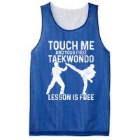 Taekwondo Your First Lesson Is Free Funny Martial Artist Gift Mesh Reversible Basketball Jersey Tank