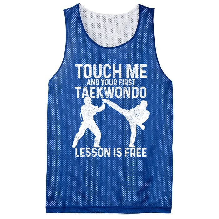 Taekwondo Your First Lesson Is Free Funny Martial Artist Gift Mesh Reversible Basketball Jersey Tank