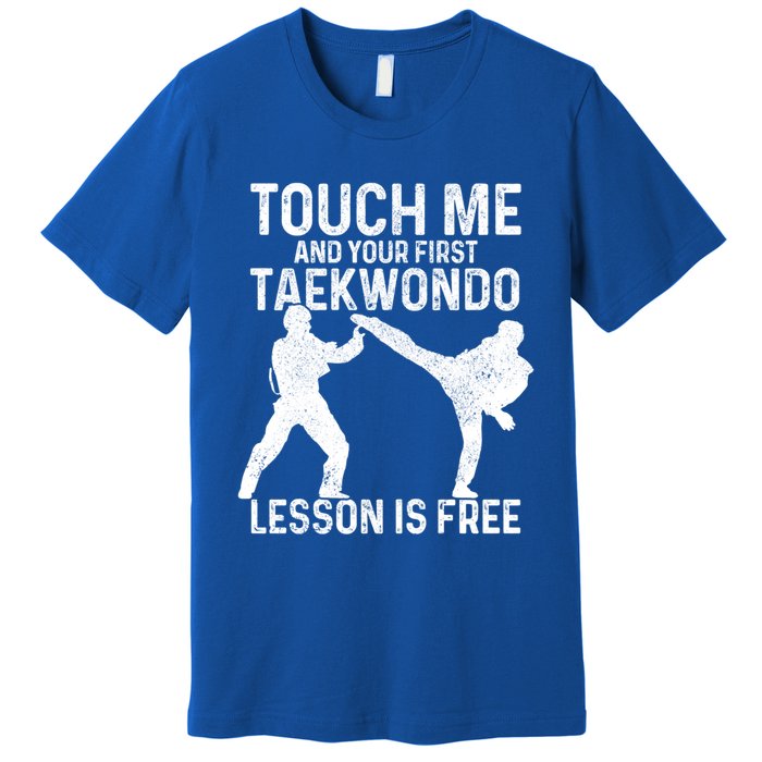 Taekwondo Your First Lesson Is Free Funny Martial Artist Gift Premium T-Shirt