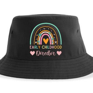 Thank you for Early childhood director appreciation Rainbow Sustainable Bucket Hat