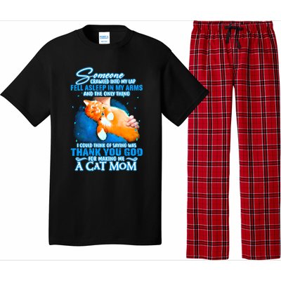 Thank You God For Making Me A Cat Mom Great Gift Pajama Set