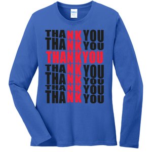 Thank You God Thank Jesus Proud Christian Always Grateful Gift Ladies Long Sleeve Shirt