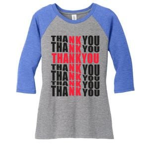 Thank You God Thank Jesus Proud Christian Always Grateful Gift Women's Tri-Blend 3/4-Sleeve Raglan Shirt