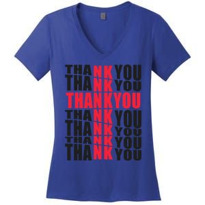 Thank You God Thank Jesus Proud Christian Always Grateful Gift Women's V-Neck T-Shirt