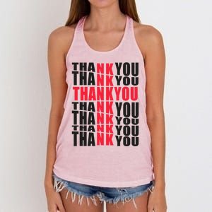 Thank You God Thank Jesus Proud Christian Always Grateful Gift Women's Knotted Racerback Tank