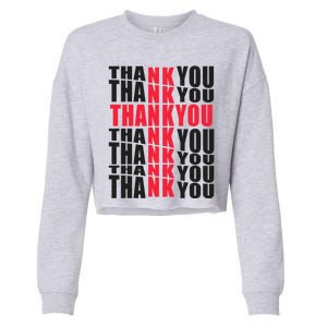 Thank You God Thank Jesus Proud Christian Always Grateful Gift Cropped Pullover Crew