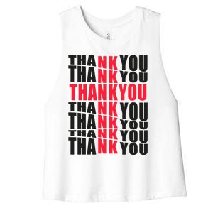 Thank You God Thank Jesus Proud Christian Always Grateful Gift Women's Racerback Cropped Tank