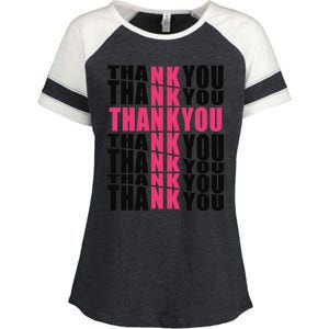 Thank You God Thank Jesus Proud Christian Always Grateful Meaningful Gift Enza Ladies Jersey Colorblock Tee