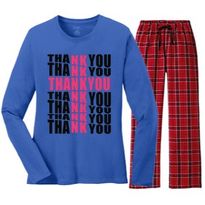 Thank You God Thank Jesus Proud Christian Always Grateful Meaningful Gift Women's Long Sleeve Flannel Pajama Set 