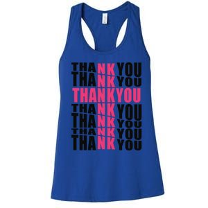 Thank You God Thank Jesus Proud Christian Always Grateful Meaningful Gift Women's Racerback Tank