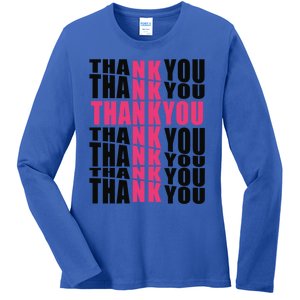 Thank You God Thank Jesus Proud Christian Always Grateful Meaningful Gift Ladies Long Sleeve Shirt