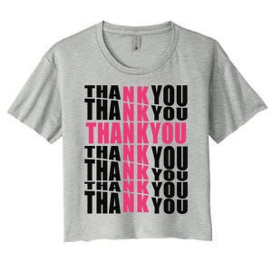 Thank You God Thank Jesus Proud Christian Always Grateful Meaningful Gift Women's Crop Top Tee