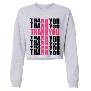 Thank You God Thank Jesus Proud Christian Always Grateful Meaningful Gift Cropped Pullover Crew