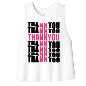 Thank You God Thank Jesus Proud Christian Always Grateful Meaningful Gift Women's Racerback Cropped Tank