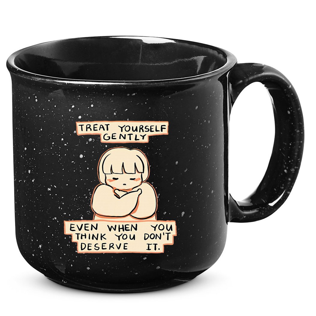 Treat Yourself Gently Even When You Think You 15oz Campfire Ceramic Mug
