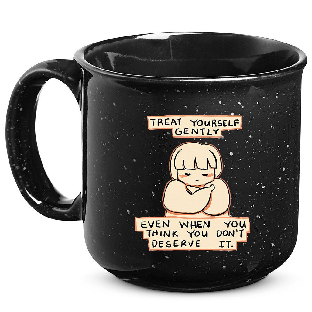 Treat Yourself Gently Even When You Think You 15oz Campfire Ceramic Mug