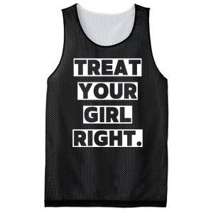 Treat Your Girl Right Funny Sarcastic Mesh Reversible Basketball Jersey Tank