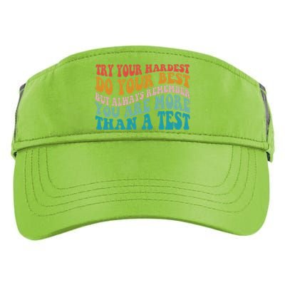 Try Your Hardest Do Your Best Teacher Te Day Adult Drive Performance Visor