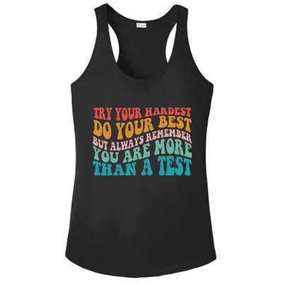 Try Your Hardest Do Your Best Teacher Te Day Ladies PosiCharge Competitor Racerback Tank