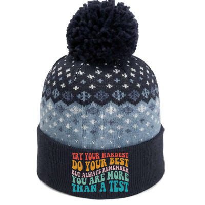 Try Your Hardest Do Your Best Teacher Te Day The Baniff Cuffed Pom Beanie