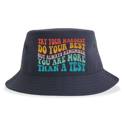 Try Your Hardest Do Your Best Teacher Te Day Sustainable Bucket Hat