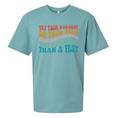 Try Your Hardest Do Your Best Teacher Te Day Sueded Cloud Jersey T-Shirt