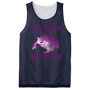 Thanks Your Honor I Won’T Do It Again Mesh Reversible Basketball Jersey Tank