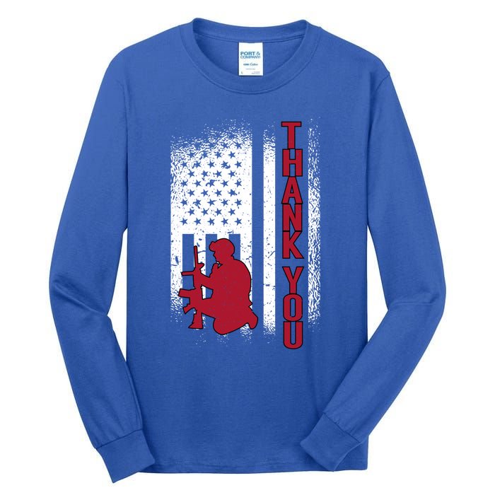 Thank You Honor The Soldiers Memorial Day Funny Gift Tall Long Sleeve T-Shirt