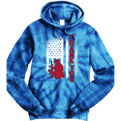 Thank You Honor The Soldiers Memorial Day Funny Gift Tie Dye Hoodie