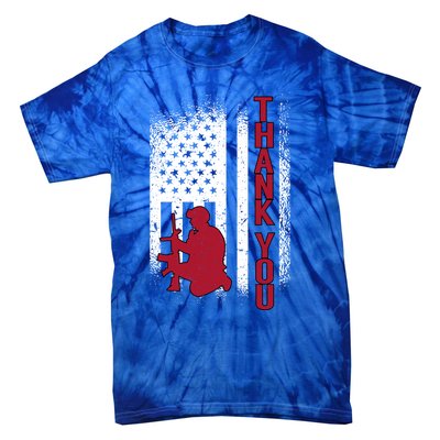 Thank You Honor The Soldiers Memorial Day Funny Gift Tie-Dye T-Shirt