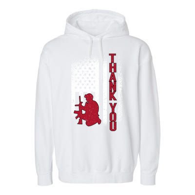 Thank You Honor The Soldiers Memorial Day Funny Gift Garment-Dyed Fleece Hoodie