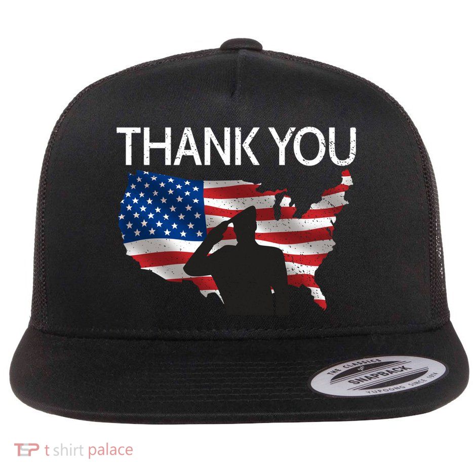 Thank You Honor The Soldiers Salute Memorial Day Gift Flatbill Hat