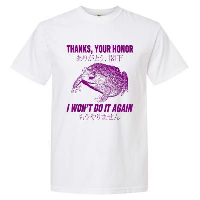 Thanks Your Honor I WonT Do It Again Frog Garment-Dyed Heavyweight T-Shirt