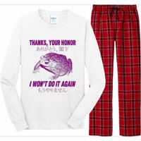 Thanks Your Honor I WonT Do It Again Frog Long Sleeve Pajama Set