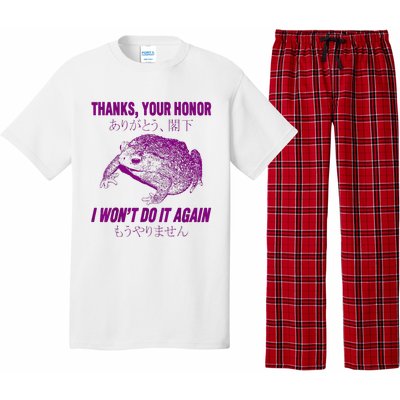 Thanks Your Honor I WonT Do It Again Frog Pajama Set