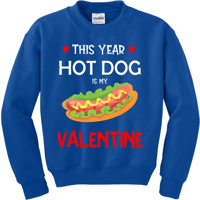 This Year Hot Dog Is My Valentine Sausage Lover Food Jokes Gift Kids Sweatshirt